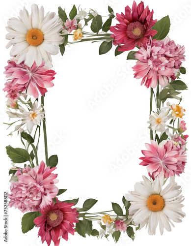 Frame of flowers transparent © Konstantinos