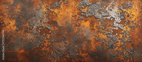 Rusty weathered wall with an intricate rust pattern, industrial background design
