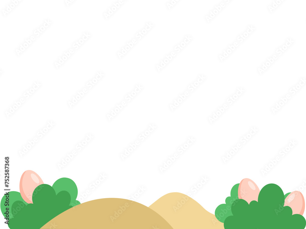 Obraz premium Easter Eggs in Grass Illustration
