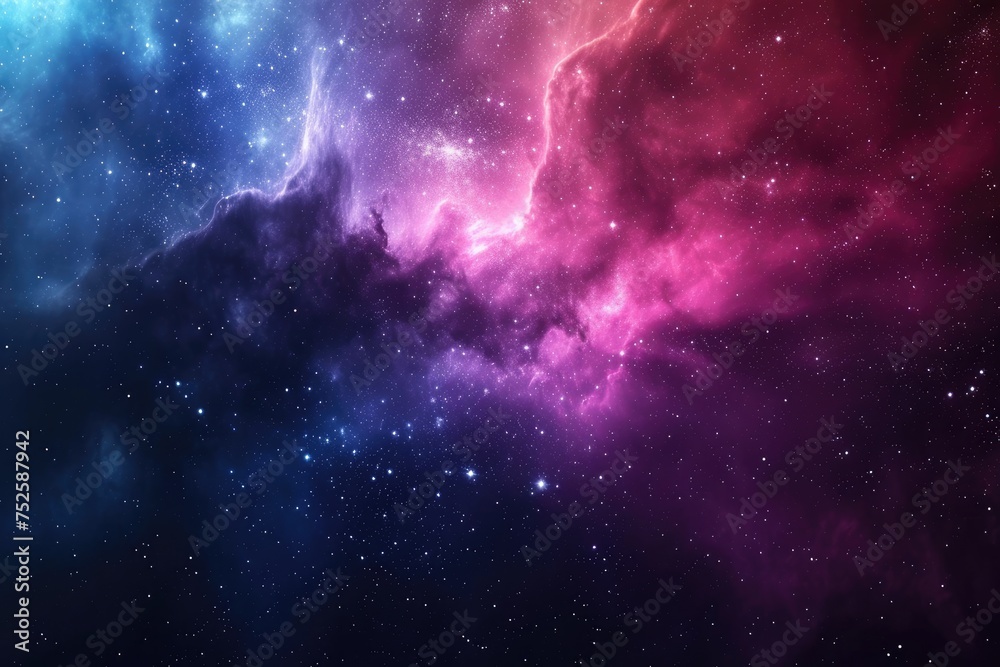 Fototapeta premium Stellar panorama unveils mesmerizing cosmic panorama