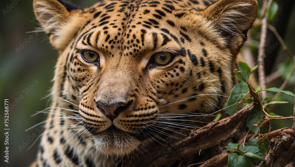 close up Leopard