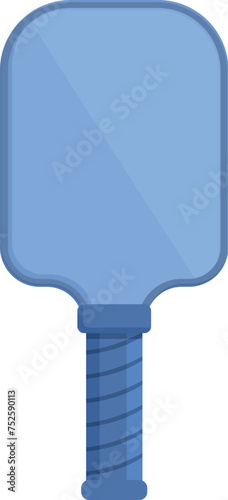 Blue pickleball paddle icon cartoon vector. Artwork plastic. Sphere tournament