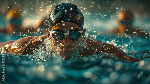 Swimming, Sport, Competitive, Swim, Athlete, Pool, Water, Race, Stroke, Freestyle, Breaststroke, Backstroke, Butterfly © Borel