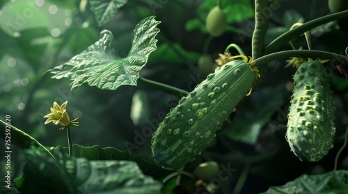 cucumbers on the plantation