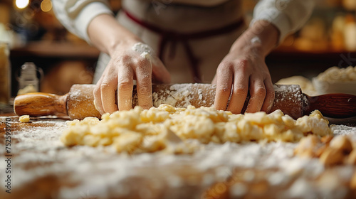 Artisan Baker Hand-Crafting Fresh Pasta