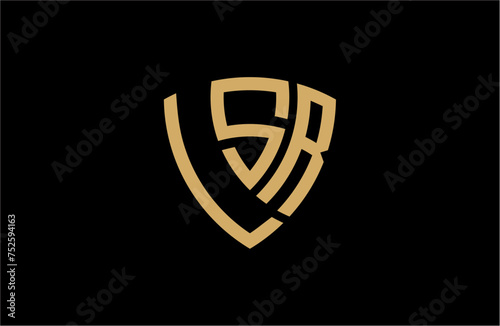 LSR creative letter shield logo design vector icon illustration photo