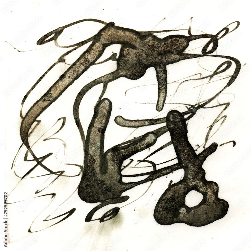 Fototapeta premium Author's artistic abstractions. Watercolor and alcohol inks. Modern art. Processed in Photoshop