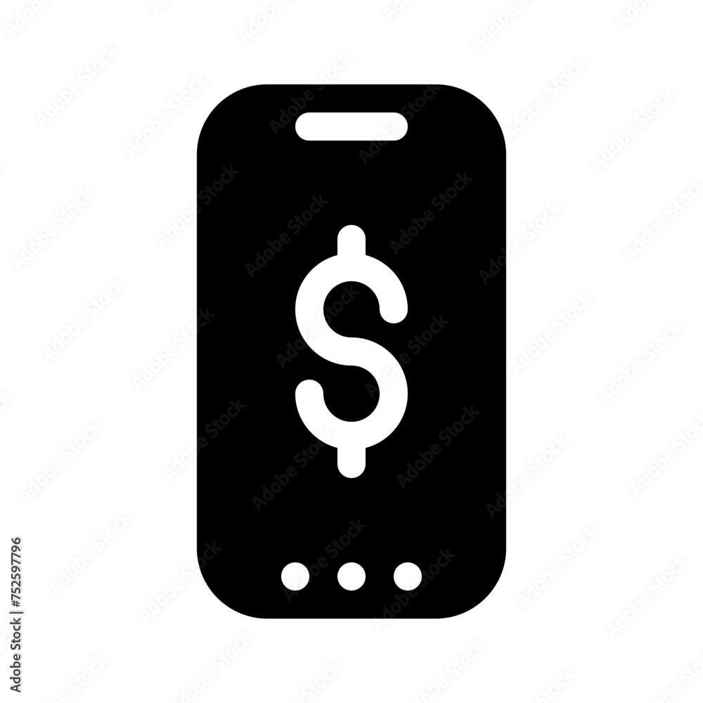mobile payment glyph icon mobile payment glyph icon