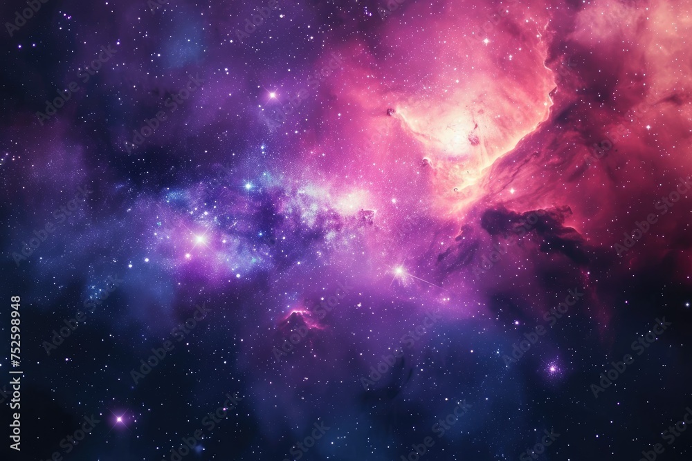 Naklejka premium Astral spectacle enchants with vivid galactic panorama