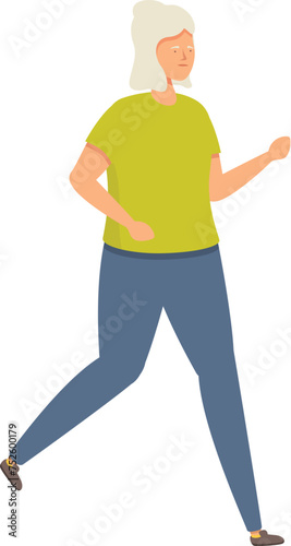 Morning age running icon cartoon vector. Care senior nature. Active care