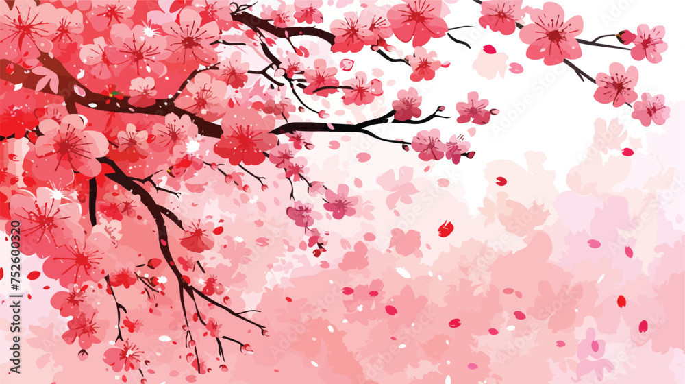 Cherry blossom background vector illustration. 