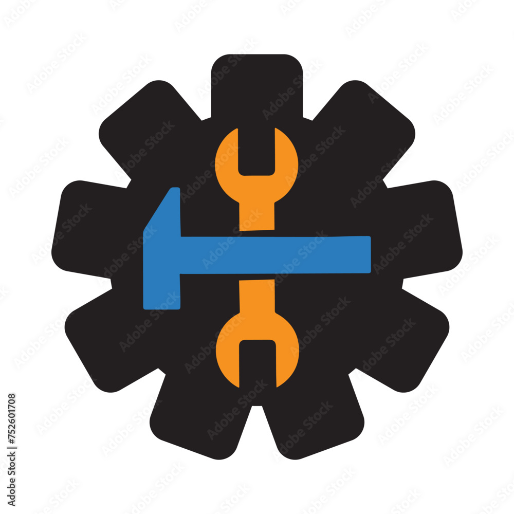 maintenance, gear, setting, hammer, wrench, repair icon