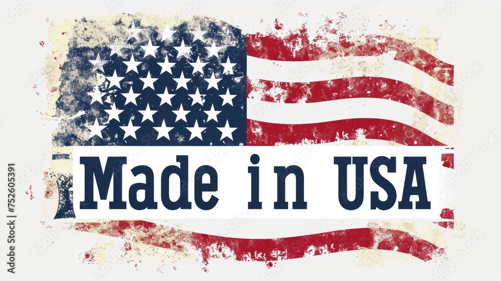 Vector illustration of design of Made in USA Vector illustration of design of Made in USA