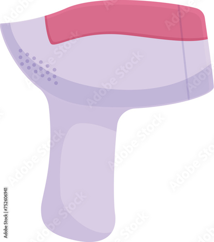 Woman photo epilator icon cartoon vector. Spa skin care. Laser machine treatment