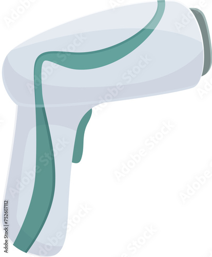Health photo epilator icon cartoon vector. Cosmetic cream tool. Salon method