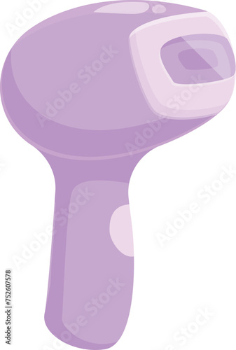 Spa photo epilator icon cartoon vector. Laser machine. Method salon plastic