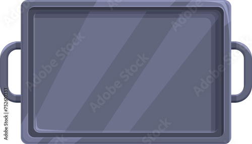 Carry food tray icon cartoon vector. Cooking menu. Empty plate nutrition