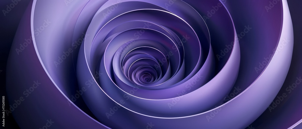 Fototapeta premium Purple Spiral on Black Background