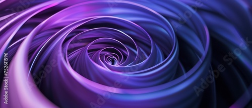 Purple and Blue Swirl on Black Background