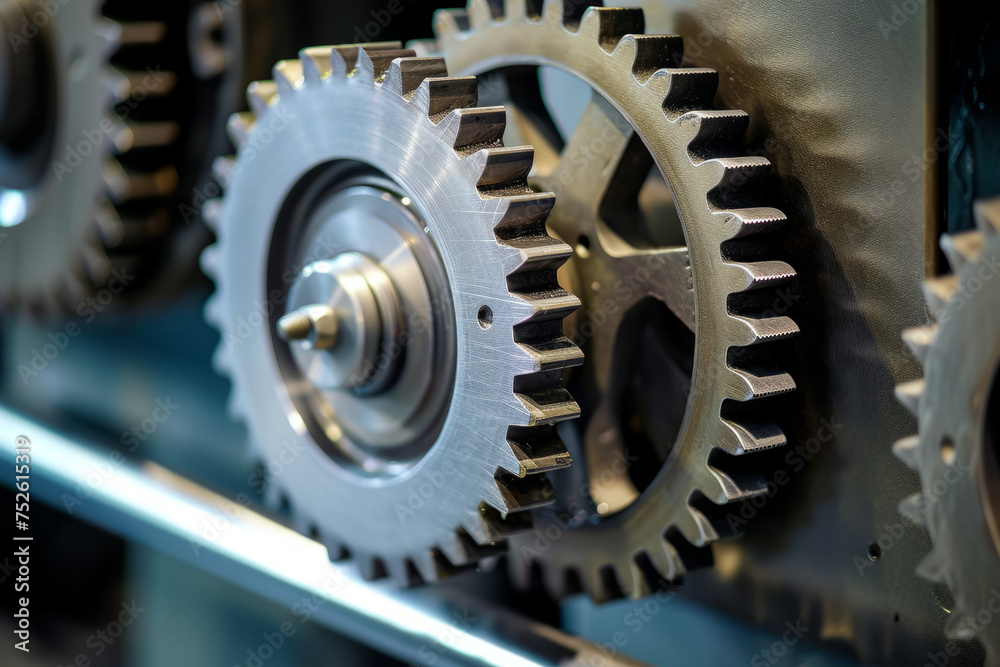 Gear system. Background with selective focus and copy space Gear system. Background with selective focus and copy space