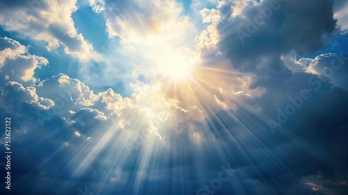 God light in heaven symbolizing divine presence  truth  spiritual illumination Religion background