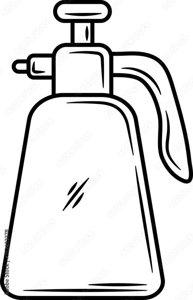 Obraz premium Sprayer Outline Illustration Doodle