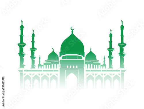 mosque silhouette vector isolate background Ramadan kareem
