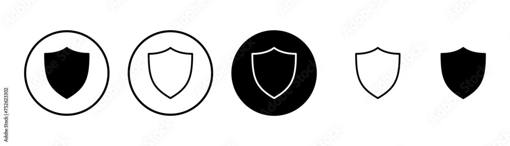 Shield vector vector icon isolated on white background. Protection icon vector. Security vector icon - obrazy, fototapety, plakaty 