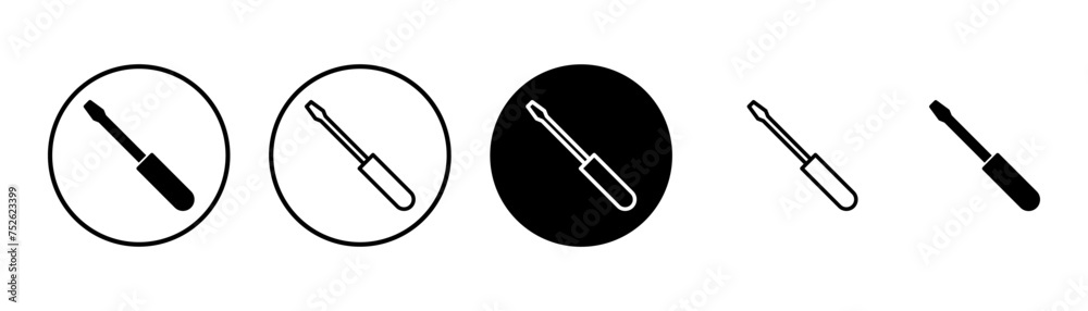 Screwdriver icon vector isolated on white background. Screwdriver vector icon Screwdriver icon vector isolated on white background. Screwdriver vector icon