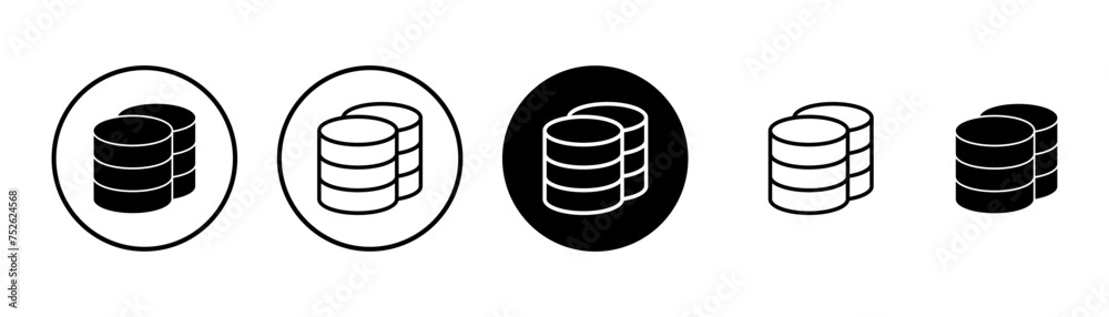 Database icon vector isolated on white background. database vector icon Database icon vector isolated on white background. database vector icon