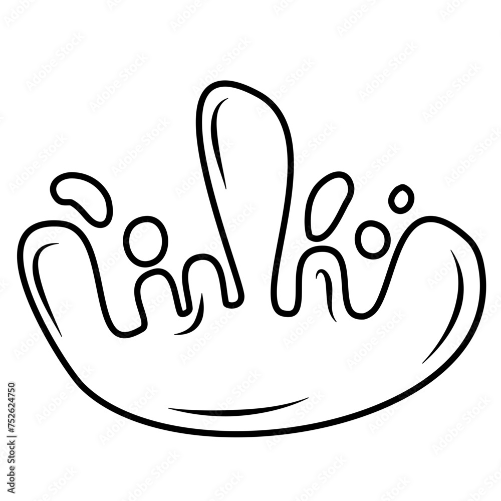 Obraz premium Splash Vector Outline 