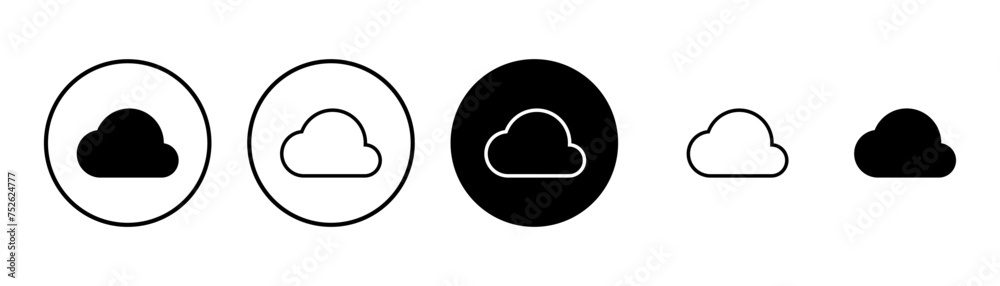 Cloud icon vector isolated on white background. cloud computing icon Cloud icon vector isolated on white background. cloud computing icon