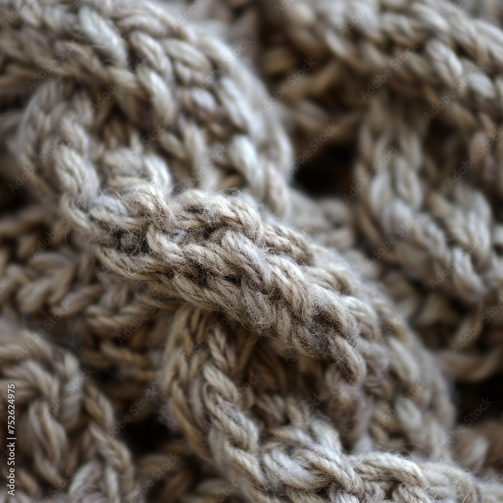 Knitted woolen texture. Close up of woolen background