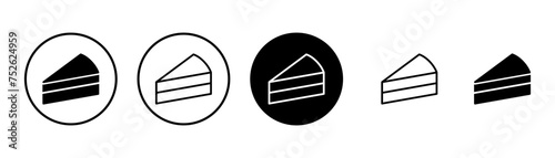 Cake icon vector isolated on white background. Cake vector. Birthday cake icon
