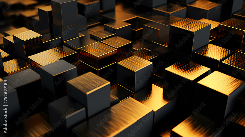 Abstract geometric shapes, conceptual image of luxury and success