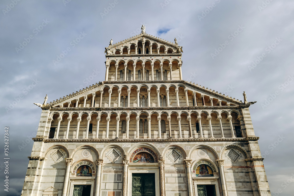 Pisa Cathedral, medieval Roman Catholic cathedral dedicated to the Assumption of the Virgin Mary, in the Piazza dei Miracoli in Pisa, Italy