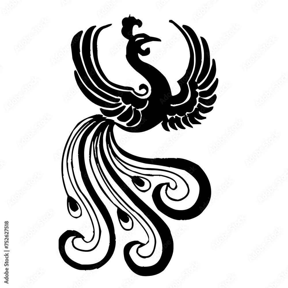 peacock illustration of a tattoo