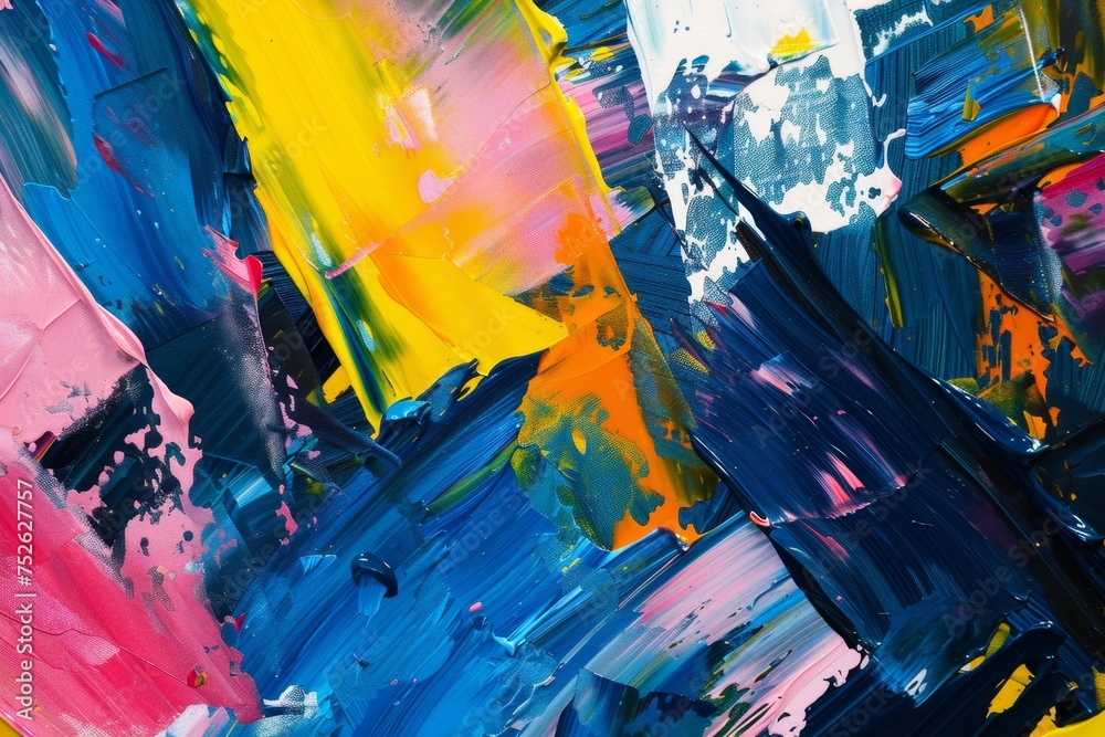 KS abstract painting with acrylic paint on canvas.
