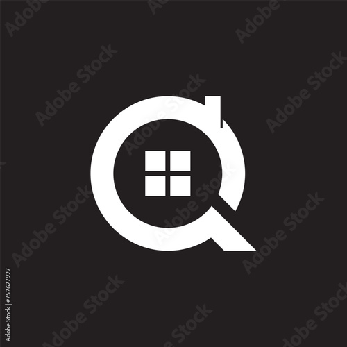 q home logo, for real estate bussines , logo vector icon illustration