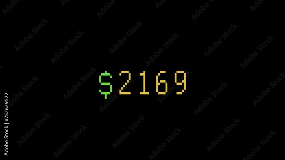 Money Number Counter Animation 7000 with Alpha Channel Money Number Counter Animation 7000 with Alpha Channel