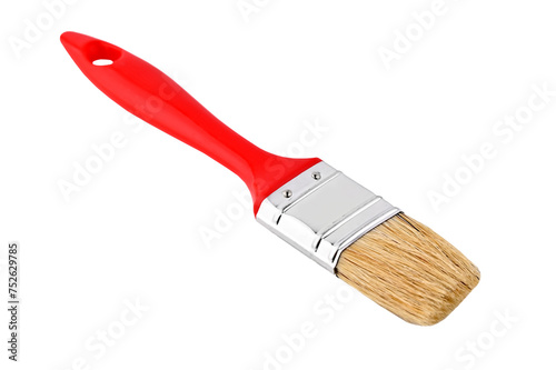 Red wooden paint brush