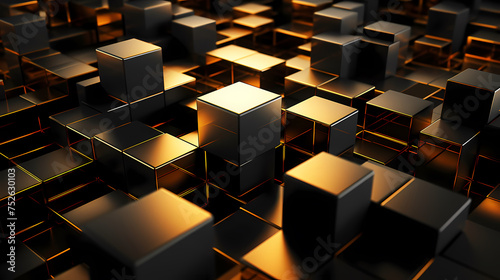 Abstract geometric shapes  conceptual image of luxury and success