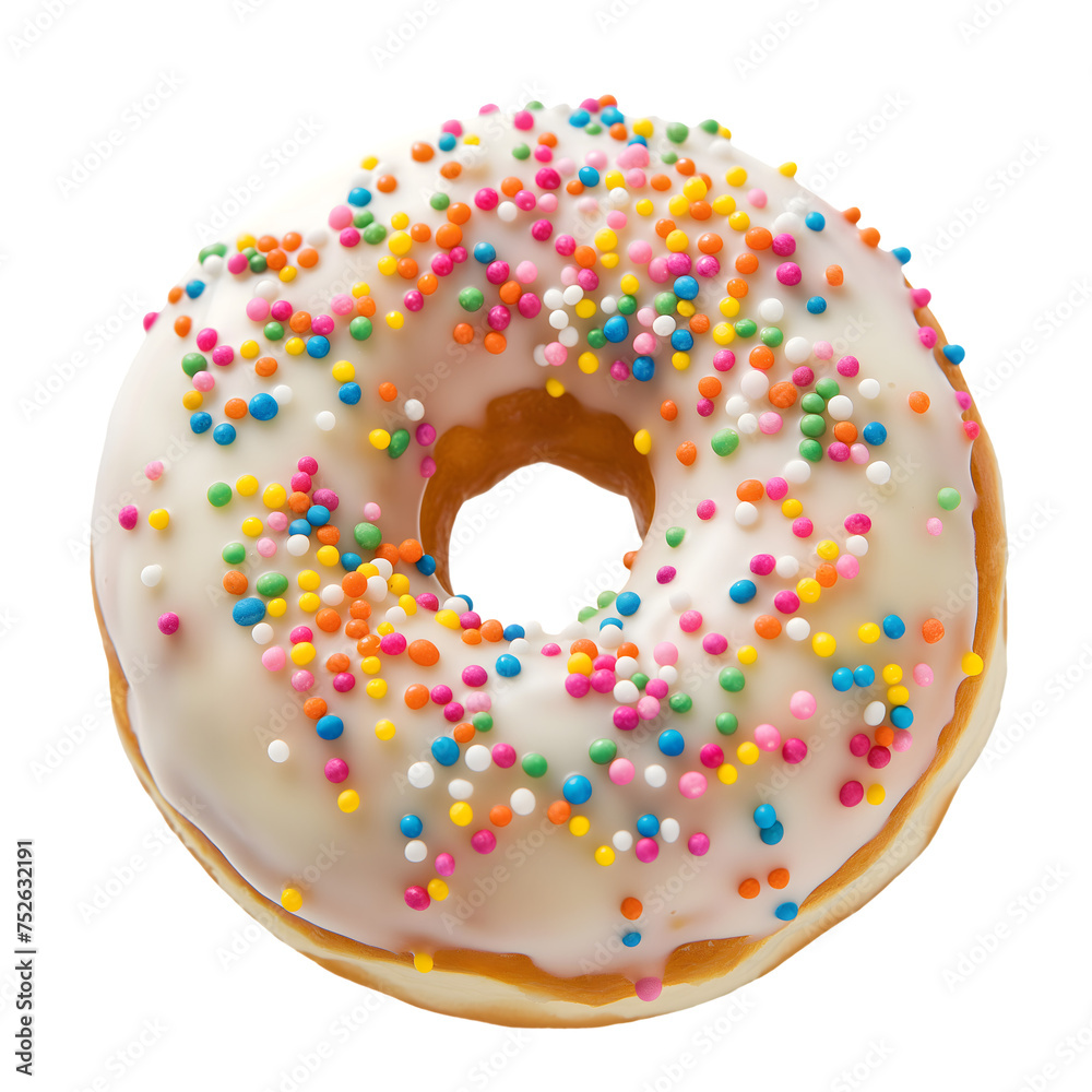 Donut isolated on transparent background generative ai Donut isolated on transparent background generative ai
