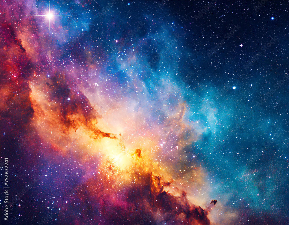 Fototapeta premium Space Galaxy Nebula Background. Universe Science Astronomy Concept.