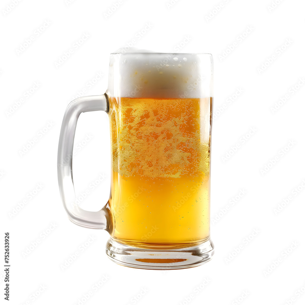 Beer isolated on transparent background generative ai Beer isolated on transparent background generative ai