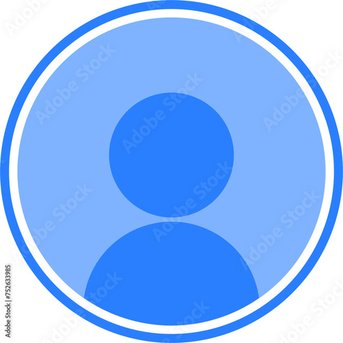Blue avatar. Blue placeholder. Profile icon.