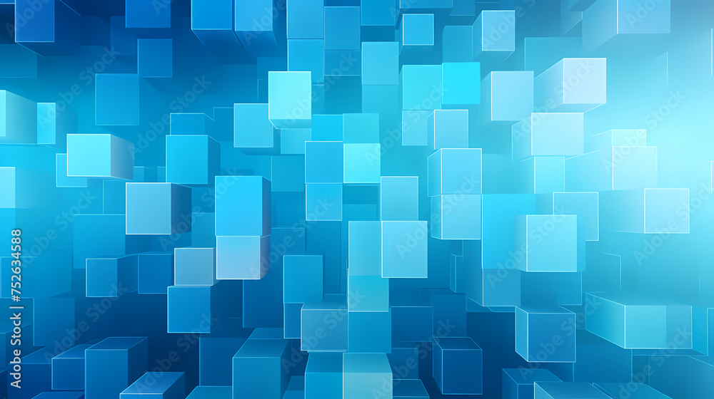 Block geometry, 3D abstract art Block geometry, 3D abstract art