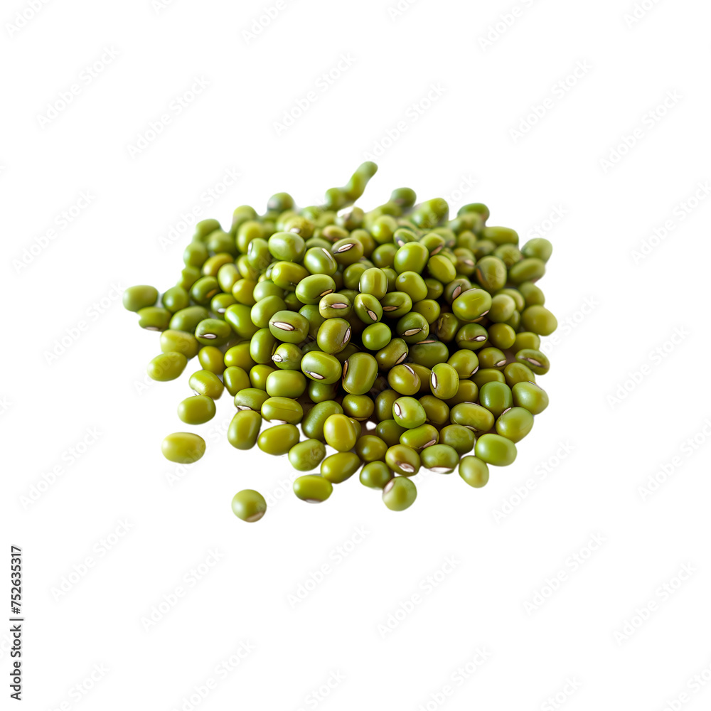 Mung beans isolated on transparent background generative ai Mung beans isolated on transparent background generative ai