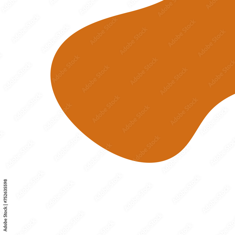 Abstract Orange Fluid Organic Shape Abstract Orange Fluid Organic Shape
