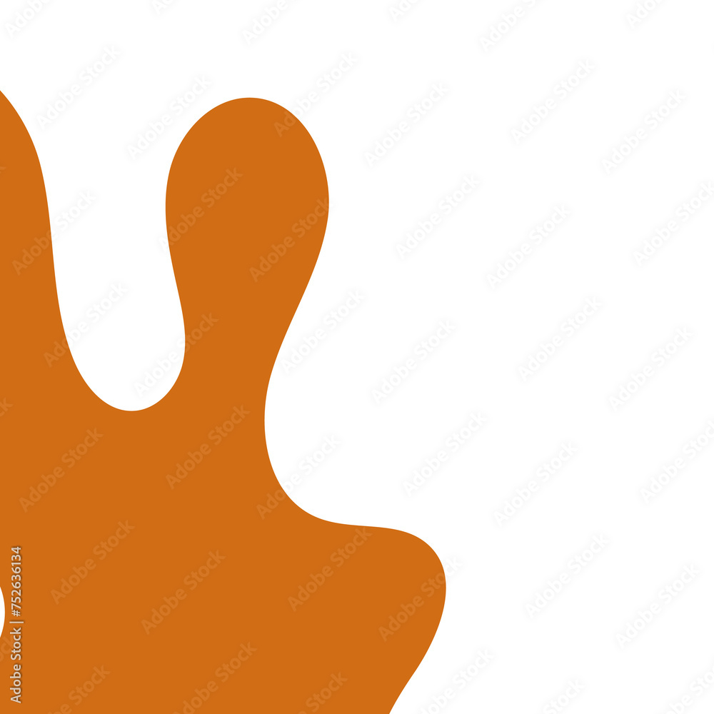 Abstract Orange Fluid Organic Shape Abstract Orange Fluid Organic Shape